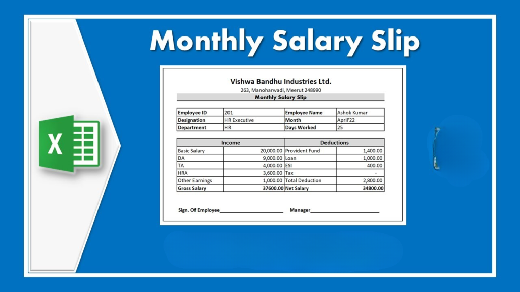 Employee Monthly Salary Slip
