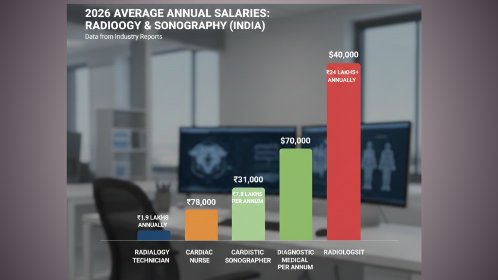 How ultrasound tech's salary compare to the salaries of other professions