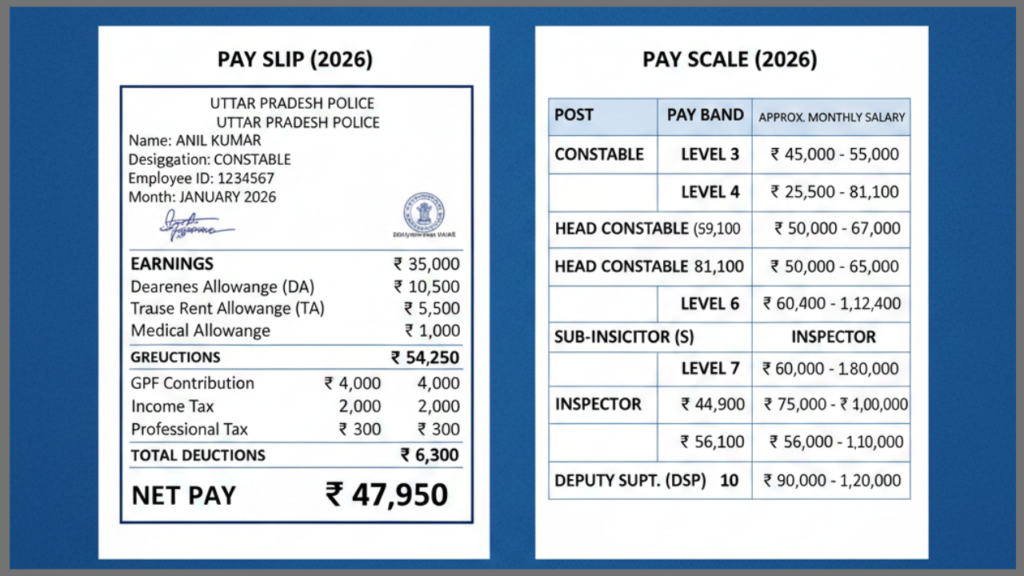 Pay Slip & Pay Scale of UP Police Salary Structure&ensp;2026