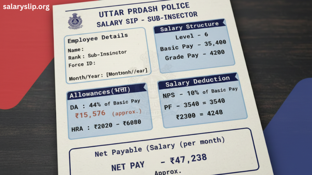 Salary Slip&ensp;By Post: UP Police Salary Same As Constable, SI & Inspector